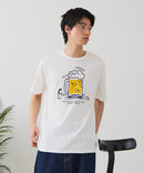 【BLUE STANDARD/ブルースタンダード】【涼しい スラブ天竺】 アニマルプリントＴシャツ 綿100% 凹凸素材 ペンギン ゆるかわ 凹凸素材 部屋着 ワンマイル キャンプ