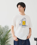 【BLUE STANDARD/ブルースタンダード】【涼しい スラブ天竺】 アニマルプリントＴシャツ 綿100% 凹凸素材 ペンギン ゆるかわ 凹凸素材 部屋着 ワンマイル キャンプ