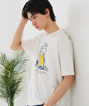 【BLUE STANDARD/ブルースタンダード】【涼しい スラブ天竺】 アニマルプリントＴシャツ 綿100% 凹凸素材 ペンギン ゆるかわ 凹凸素材 部屋着 ワンマイル キャンプ