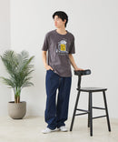 【BLUE STANDARD/ブルースタンダード】【涼しい スラブ天竺】 アニマルプリントＴシャツ 綿100% 凹凸素材 ペンギン ゆるかわ 凹凸素材 部屋着 ワンマイル キャンプ