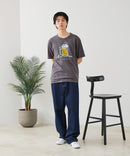 【BLUE STANDARD/ブルースタンダード】【涼しい スラブ天竺】 アニマルプリントＴシャツ 綿100% 凹凸素材 ペンギン ゆるかわ 凹凸素材 部屋着 ワンマイル キャンプ