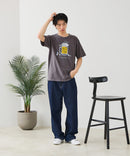【BLUE STANDARD/ブルースタンダード】【涼しい スラブ天竺】 アニマルプリントＴシャツ 綿100% 凹凸素材 ペンギン ゆるかわ 凹凸素材 部屋着 ワンマイル キャンプ