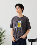 【BLUE STANDARD/ブルースタンダード】【涼しい スラブ天竺】 アニマルプリントＴシャツ 綿100% 凹凸素材 ペンギン ゆるかわ 凹凸素材 部屋着 ワンマイル キャンプ