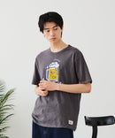【BLUE STANDARD/ブルースタンダード】【涼しい スラブ天竺】 アニマルプリントＴシャツ 綿100% 凹凸素材 ペンギン ゆるかわ 凹凸素材 部屋着 ワンマイル キャンプ