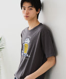 【BLUE STANDARD/ブルースタンダード】【涼しい スラブ天竺】 アニマルプリントＴシャツ 綿100% 凹凸素材 ペンギン ゆるかわ 凹凸素材 部屋着 ワンマイル キャンプ