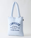 【CONVERSE/コンバース】CONVERSE×OSAMUGOODS ストライプ パフィングトートバッグ サックス FREE ❘ジーンズメイト公式オンラインショップ