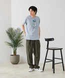 【BLUE STANDARD/ブルースタンダード】【涼しい スラブ天竺】 アニマルプリントＴシャツ 綿100% 凹凸素材 ペンギン ゆるかわ 凹凸素材 部屋着 ワンマイル キャンプ
