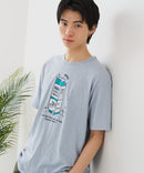 【BLUE STANDARD/ブルースタンダード】【涼しい スラブ天竺】 アニマルプリントＴシャツ 綿100% 凹凸素材 ペンギン ゆるかわ 凹凸素材 部屋着 ワンマイル キャンプ