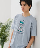 【BLUE STANDARD/ブルースタンダード】【涼しい スラブ天竺】 アニマルプリントＴシャツ 綿100% 凹凸素材 ペンギン ゆるかわ 凹凸素材 部屋着 ワンマイル キャンプ