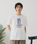 【BLUE STANDARD/ブルースタンダード】【涼しい スラブ天竺】 アニマルプリントＴシャツ 綿100% 凹凸素材 ペンギン ゆるかわ 凹凸素材 部屋着 ワンマイル キャンプ