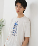 【BLUE STANDARD/ブルースタンダード】【涼しい スラブ天竺】 アニマルプリントＴシャツ 綿100% 凹凸素材 ペンギン ゆるかわ 凹凸素材 部屋着 ワンマイル キャンプ