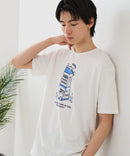【BLUE STANDARD/ブルースタンダード】【涼しい スラブ天竺】 アニマルプリントＴシャツ 綿100% 凹凸素材 ペンギン ゆるかわ 凹凸素材 部屋着 ワンマイル キャンプ