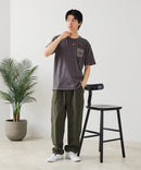 【BLUE STANDARD/ブルースタンダード】【涼しい スラブ天竺】 アニマルプリント ポケット付きＴシャツ 綿100% 凹凸素材 ペンギン ゆるかわ 凹凸素材 部屋着 ワンマイル キャンプ ❘ジーンズメイト公式オンラインショップ