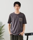 【BLUE STANDARD/ブルースタンダード】【涼しい スラブ天竺】 アニマルプリント ポケット付きＴシャツ 綿100% 凹凸素材 ペンギン ゆるかわ 凹凸素材 部屋着 ワンマイル キャンプ ❘ジーンズメイト公式オンラインショップ