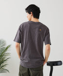 【BLUE STANDARD/ブルースタンダード】【涼しい スラブ天竺】 アニマルプリント ポケット付きＴシャツ 綿100% 凹凸素材 ペンギン ゆるかわ 凹凸素材 部屋着 ワンマイル キャンプ ❘ジーンズメイト公式オンラインショップ