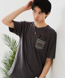 【BLUE STANDARD/ブルースタンダード】【涼しい スラブ天竺】 アニマルプリント ポケット付きＴシャツ 綿100% 凹凸素材 ペンギン ゆるかわ 凹凸素材 部屋着 ワンマイル キャンプ ❘ジーンズメイト公式オンラインショップ