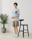 【BLUE STANDARD/ブルースタンダード】【涼しい スラブ天竺】 アニマルプリント ポケット付きＴシャツ 綿100% 凹凸素材 ペンギン ゆるかわ 凹凸素材 部屋着 ワンマイル キャンプ ❘ジーンズメイト公式オンラインショップ