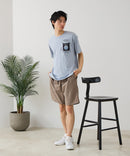 【BLUE STANDARD/ブルースタンダード】【涼しい スラブ天竺】 アニマルプリント ポケット付きＴシャツ 綿100% 凹凸素材 ペンギン ゆるかわ 凹凸素材 部屋着 ワンマイル キャンプ ❘ジーンズメイト公式オンラインショップ