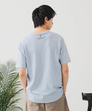 【BLUE STANDARD/ブルースタンダード】【涼しい スラブ天竺】 アニマルプリント ポケット付きＴシャツ 綿100% 凹凸素材 ペンギン ゆるかわ 凹凸素材 部屋着 ワンマイル キャンプ ❘ジーンズメイト公式オンラインショップ
