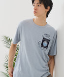 【BLUE STANDARD/ブルースタンダード】【涼しい スラブ天竺】 アニマルプリント ポケット付きＴシャツ 綿100% 凹凸素材 ペンギン ゆるかわ 凹凸素材 部屋着 ワンマイル キャンプ ❘ジーンズメイト公式オンラインショップ