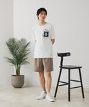 【BLUE STANDARD/ブルースタンダード】【涼しい スラブ天竺】 アニマルプリント ポケット付きＴシャツ 綿100% 凹凸素材 ペンギン ゆるかわ 凹凸素材 部屋着 ワンマイル キャンプ ❘ジーンズメイト公式オンラインショップ