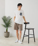 【BLUE STANDARD/ブルースタンダード】【涼しい スラブ天竺】 アニマルプリント ポケット付きＴシャツ 綿100% 凹凸素材 ペンギン ゆるかわ 凹凸素材 部屋着 ワンマイル キャンプ ❘ジーンズメイト公式オンラインショップ