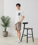 【BLUE STANDARD/ブルースタンダード】【涼しい スラブ天竺】 アニマルプリント ポケット付きＴシャツ 綿100% 凹凸素材 ペンギン ゆるかわ 凹凸素材 部屋着 ワンマイル キャンプ ❘ジーンズメイト公式オンラインショップ