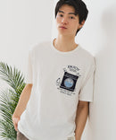 【BLUE STANDARD/ブルースタンダード】【涼しい スラブ天竺】 アニマルプリント ポケット付きＴシャツ 綿100% 凹凸素材 ペンギン ゆるかわ 凹凸素材 部屋着 ワンマイル キャンプ ❘ジーンズメイト公式オンラインショップ