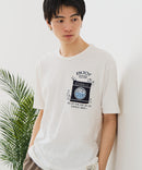 【BLUE STANDARD/ブルースタンダード】【涼しい スラブ天竺】 アニマルプリント ポケット付きＴシャツ 綿100% 凹凸素材 ペンギン ゆるかわ 凹凸素材 部屋着 ワンマイル キャンプ ❘ジーンズメイト公式オンラインショップ