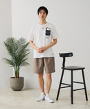 【BLUE STANDARD/ブルースタンダード】【涼しい スラブ天竺】 アニマルプリント ポケット付きＴシャツ 綿100% 凹凸素材 ペンギン ゆるかわ 凹凸素材 部屋着 ワンマイル キャンプ ❘ジーンズメイト公式オンラインショップ