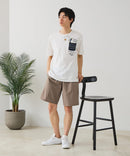 【BLUE STANDARD/ブルースタンダード】【涼しい スラブ天竺】 アニマルプリント ポケット付きＴシャツ 綿100% 凹凸素材 ペンギン ゆるかわ 凹凸素材 部屋着 ワンマイル キャンプ ❘ジーンズメイト公式オンラインショップ