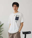 【BLUE STANDARD/ブルースタンダード】【涼しい スラブ天竺】 アニマルプリント ポケット付きＴシャツ 綿100% 凹凸素材 ペンギン ゆるかわ 凹凸素材 部屋着 ワンマイル キャンプ ❘ジーンズメイト公式オンラインショップ