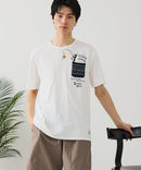 【BLUE STANDARD/ブルースタンダード】【涼しい スラブ天竺】 アニマルプリント ポケット付きＴシャツ 綿100% 凹凸素材 ペンギン ゆるかわ 凹凸素材 部屋着 ワンマイル キャンプ ❘ジーンズメイト公式オンラインショップ