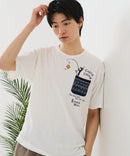 【BLUE STANDARD/ブルースタンダード】【涼しい スラブ天竺】 アニマルプリント ポケット付きＴシャツ 綿100% 凹凸素材 ペンギン ゆるかわ 凹凸素材 部屋着 ワンマイル キャンプ ❘ジーンズメイト公式オンラインショップ