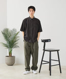 【BLUE STANDARD/ブルースタンダード】【吸水速乾＆UVカット】オーバーサイズ カラーステッチングシャツ ストレッチ ワークテイスト ストリート ユニセックス きれいめカジュアル
