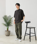 【BLUE STANDARD/ブルースタンダード】【吸水速乾＆UVカット】オーバーサイズ カラーステッチングシャツ ストレッチ ワークテイスト ストリート ユニセックス きれいめカジュアル