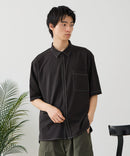 【BLUE STANDARD/ブルースタンダード】【吸水速乾＆UVカット】オーバーサイズ カラーステッチングシャツ ストレッチ ワークテイスト ストリート ユニセックス きれいめカジュアル