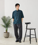 【BLUE STANDARD/ブルースタンダード】【吸水速乾＆UVカット】オーバーサイズ カラーステッチングシャツ ストレッチ ワークテイスト ストリート ユニセックス きれいめカジュアル
