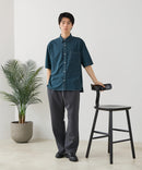 【BLUE STANDARD/ブルースタンダード】【吸水速乾＆UVカット】オーバーサイズ カラーステッチングシャツ ストレッチ ワークテイスト ストリート ユニセックス きれいめカジュアル