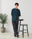 【BLUE STANDARD/ブルースタンダード】【吸水速乾＆UVカット】オーバーサイズ カラーステッチングシャツ ストレッチ ワークテイスト ストリート ユニセックス きれいめカジュアル