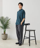 【BLUE STANDARD/ブルースタンダード】【吸水速乾＆UVカット】オーバーサイズ カラーステッチングシャツ ストレッチ ワークテイスト ストリート ユニセックス きれいめカジュアル