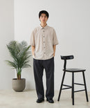 【BLUE STANDARD/ブルースタンダード】【吸水速乾＆UVカット】オーバーサイズ カラーステッチングシャツ ストレッチ ワークテイスト ストリート ユニセックス きれいめカジュアル