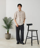 【BLUE STANDARD/ブルースタンダード】【吸水速乾＆UVカット】オーバーサイズ カラーステッチングシャツ ストレッチ ワークテイスト ストリート ユニセックス きれいめカジュアル