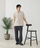 【BLUE STANDARD/ブルースタンダード】【吸水速乾＆UVカット】オーバーサイズ カラーステッチングシャツ ストレッチ ワークテイスト ストリート ユニセックス きれいめカジュアル