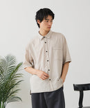 【BLUE STANDARD/ブルースタンダード】【吸水速乾＆UVカット】オーバーサイズ カラーステッチングシャツ ストレッチ ワークテイスト ストリート ユニセックス きれいめカジュアル