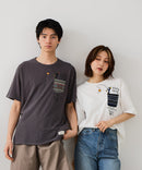 【BLUE STANDARD/ブルースタンダード】【涼しい スラブ天竺】 アニマルプリント ポケット付きＴシャツ 綿100% 凹凸素材 ペンギン ゆるかわ 凹凸素材 部屋着 ワンマイル キャンプ ❘ジーンズメイト公式オンラインショップ
