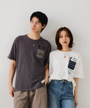 【BLUE STANDARD/ブルースタンダード】【涼しい スラブ天竺】 アニマルプリント ポケット付きＴシャツ 綿100% 凹凸素材 ペンギン ゆるかわ 凹凸素材 部屋着 ワンマイル キャンプ ❘ジーンズメイト公式オンラインショップ