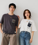 【BLUE STANDARD/ブルースタンダード】【涼しい スラブ天竺】 アニマルプリント ポケット付きＴシャツ 綿100% 凹凸素材 ペンギン ゆるかわ 凹凸素材 部屋着 ワンマイル キャンプ ❘ジーンズメイト公式オンラインショップ