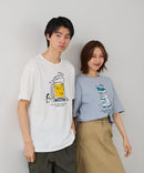 【BLUE STANDARD/ブルースタンダード】【涼しい スラブ天竺】 アニマルプリントＴシャツ 綿100% 凹凸素材 ペンギン ゆるかわ 凹凸素材 部屋着 ワンマイル キャンプ