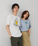 【BLUE STANDARD/ブルースタンダード】【涼しい スラブ天竺】 アニマルプリントＴシャツ 綿100% 凹凸素材 ペンギン ゆるかわ 凹凸素材 部屋着 ワンマイル キャンプ